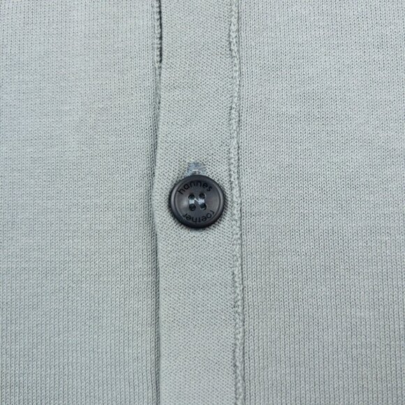 Hannes Roether Cardigan Sweater Men's Large Light Green Button-Up Loop Cotton - Picture 9 of 16